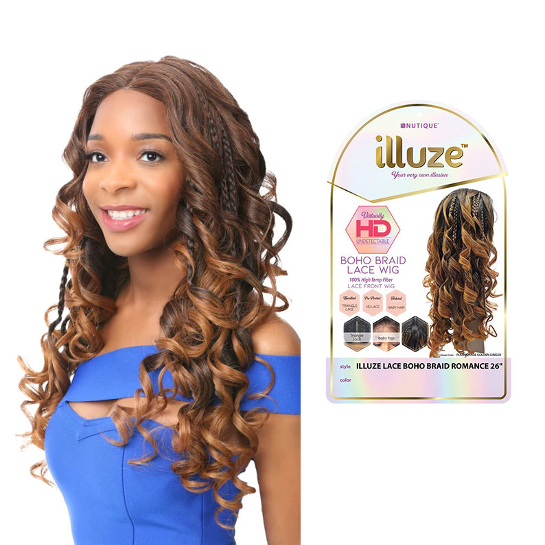 NUTIQUE Illuze Boho Braid Lace Front Wig - Romance 26"