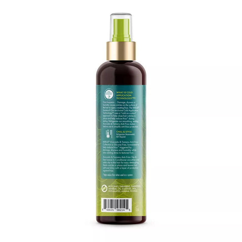 MIELLE ORGANICS AVOCADO & TAMANU Anti-Frizz Slip & Seal Leave-In Conditioner 8oz