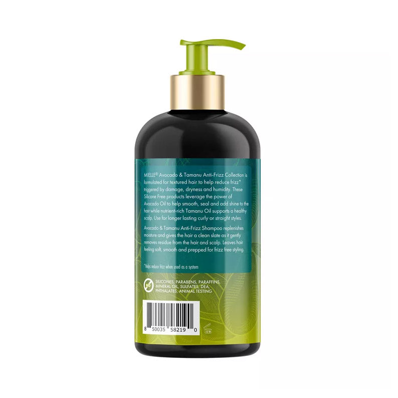 MIELLE ORGANICS AVOCADO & TAMANU Anti-Frizz Shampoo 12oz