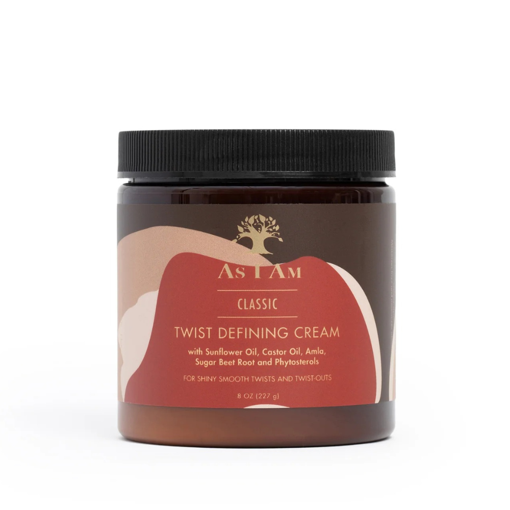 AS I AM Classic twist defining cream for natural hair jar with brown label and black lid 8 oz