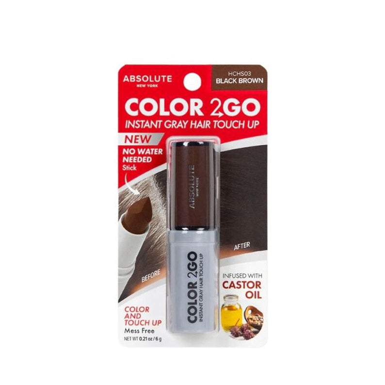 ABSOLUTE NY Color 2 Go Stick [Black Brown] 0.21oz