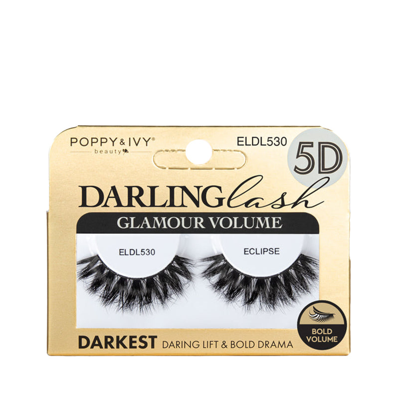 Darling Lash Glamour Volume packaged pair of darkest false eyelashes 5D multi dimensional lashes for bold drama