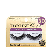 ABSOLUTE NEW YORK Darling Lash Blossom Volume false eyelashes Hibiscus pack showing dramatic curl 5D multi dimensional lashes