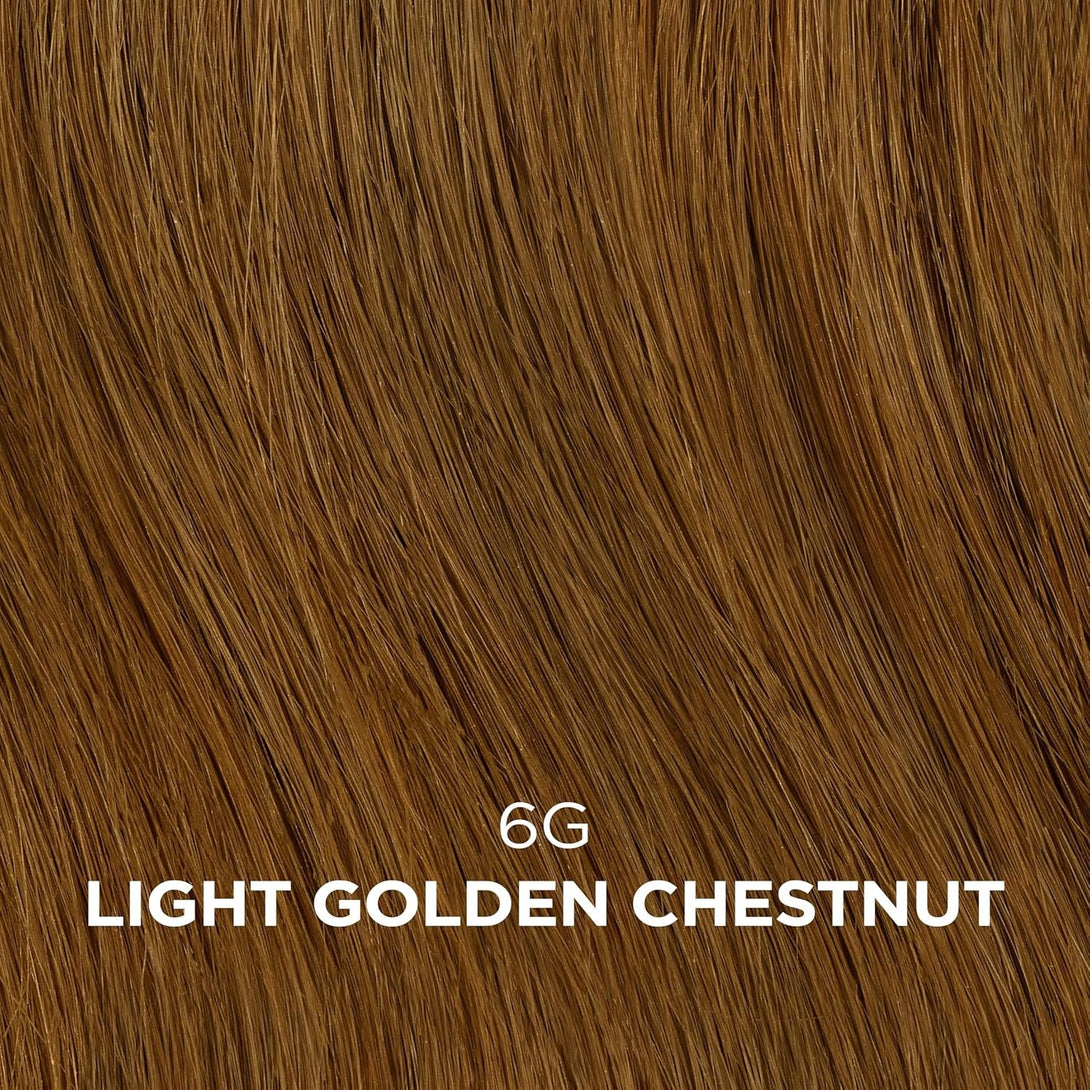 Beautiful Collection 6G Light Golden Chestnut hair swatch semi permanent hair color for gray hair