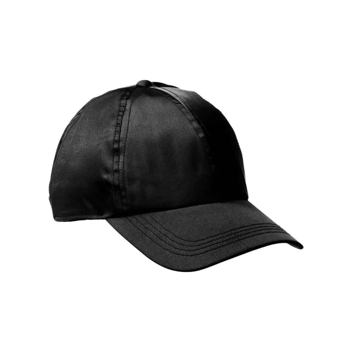 Casquette de baseball en satin soyeux [Noir] #FH008