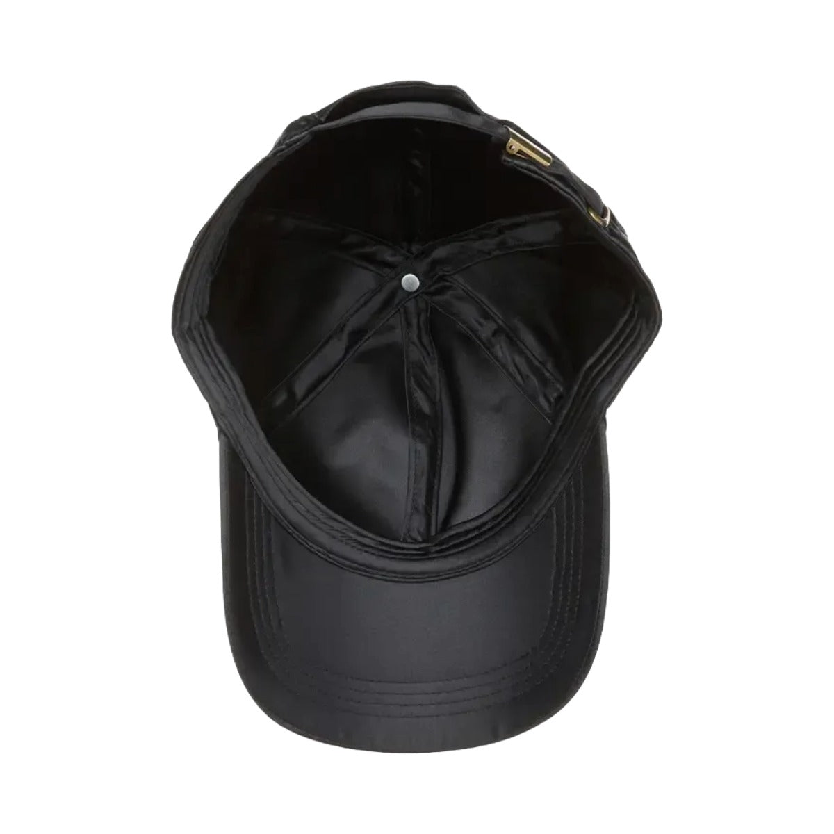 Casquette de baseball en satin soyeux [Noir] #FH008