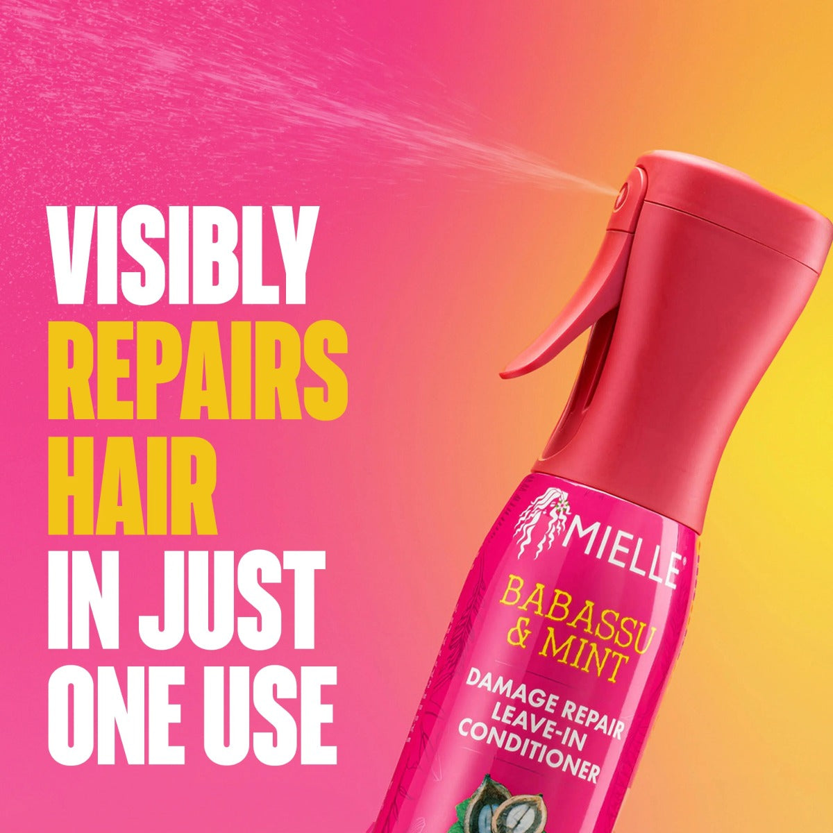 Après-shampooing sans rinçage réparateur de dommages au babassu et à la menthe, 200 g