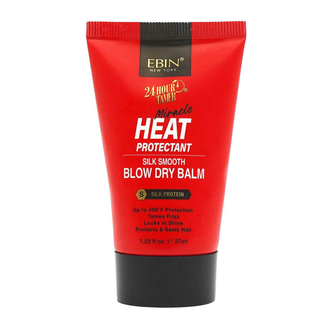 EBIN red tube heat protectant blow dry balm for silk smooth styling frizz control 1.25 fl oz