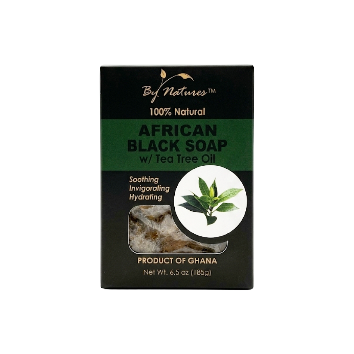 By Natures Savon noir africain [Huile d'arbre à thé] 6oz