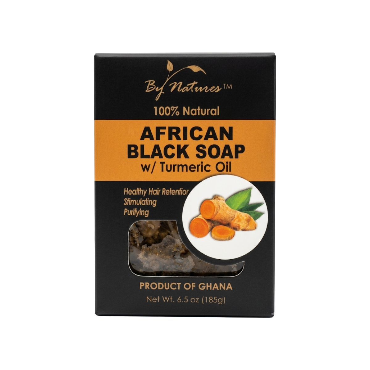 By Natures African Black Soap [Turmeric Oil] 6oz