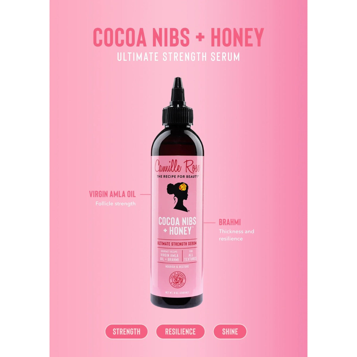 Camille Rose Cocoa Nibs & Honey Ultimate Strength Serum 8oz