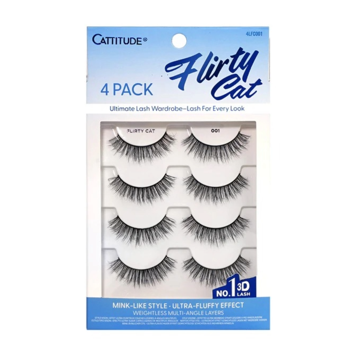 Cattitude Lash Flirty Cat 4 paires #4LFC001