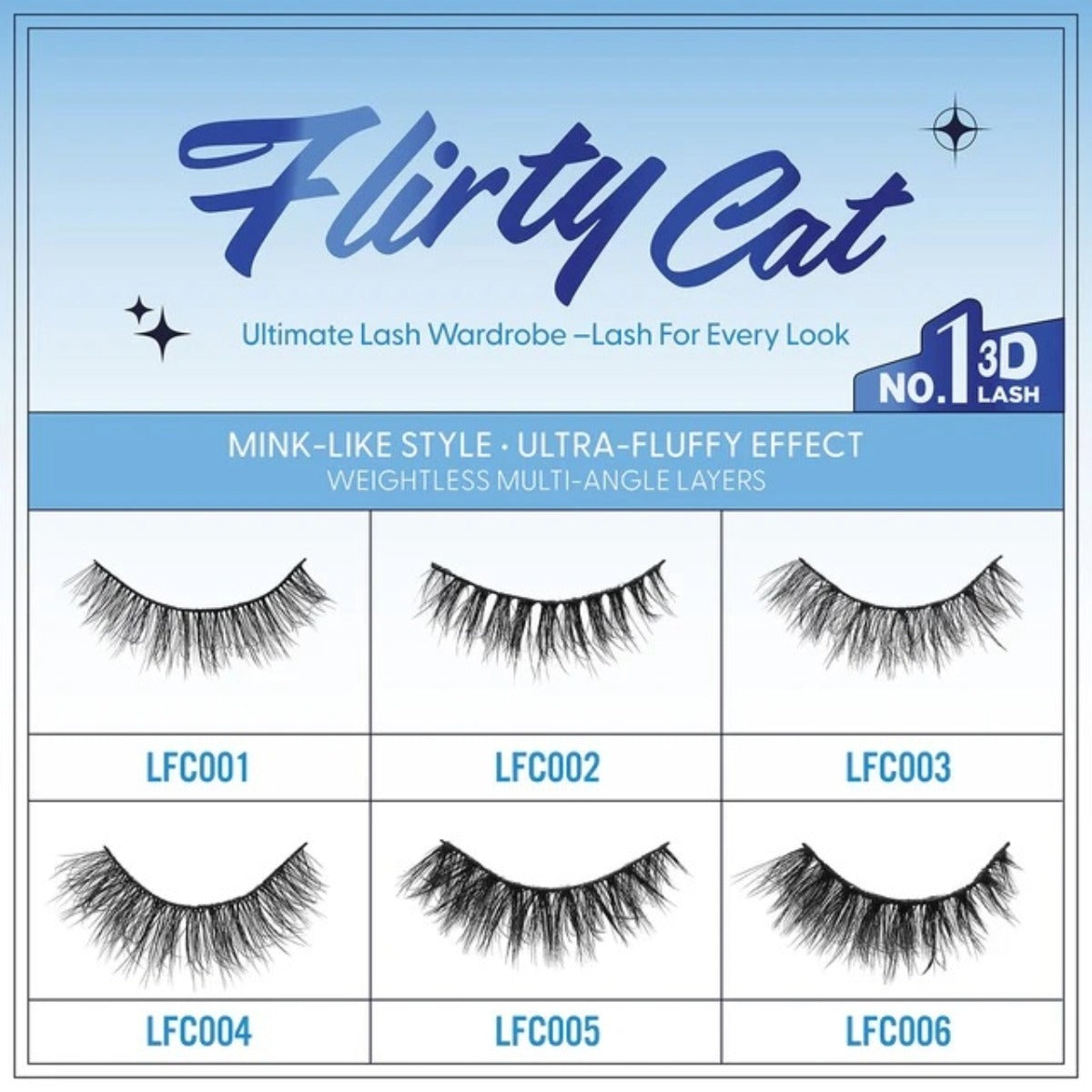 Cattitude Lash Flirty Cat 4 paires #4LFC005