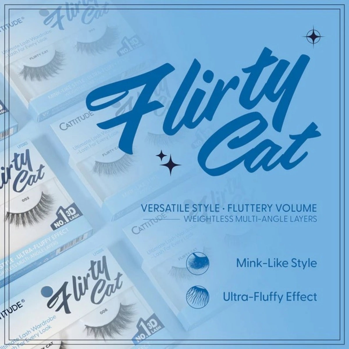 Cattitude Lash Flirty Cat 4 paires #4LFC005