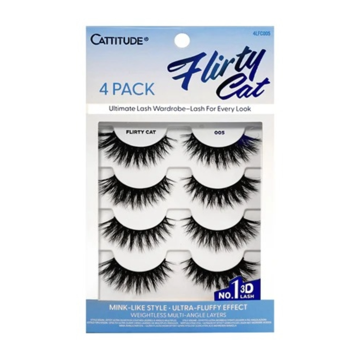 Cattitude Lash Flirty Cat 4 paires #4LFC005