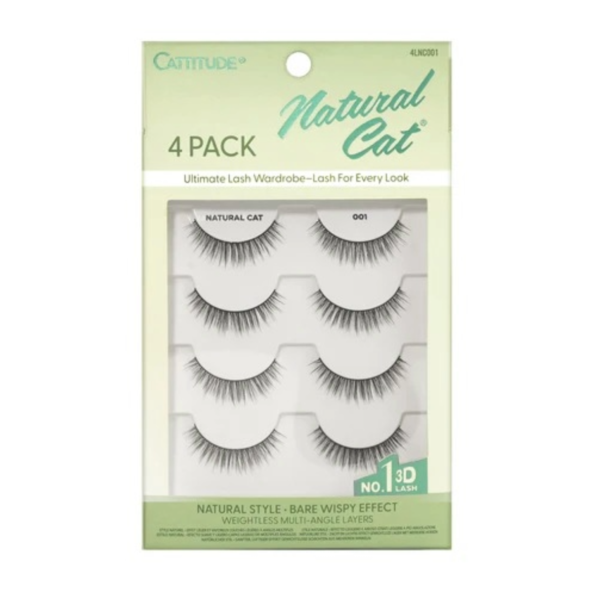 Cattitude Lash Naturel Chat 4 Paires #4LNC001