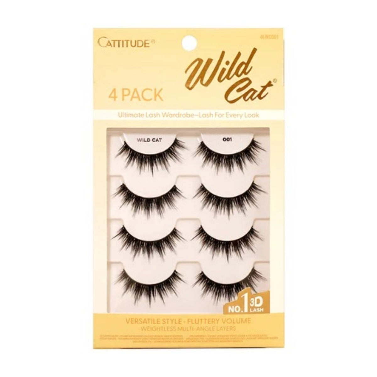 Cattitude Lash Wild Cat 4 Paires #4LWC001