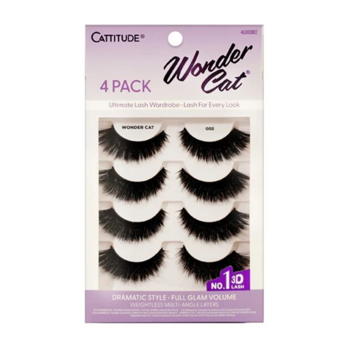 Cattitude Lash Wonder Cat 4 paires #4LOC002