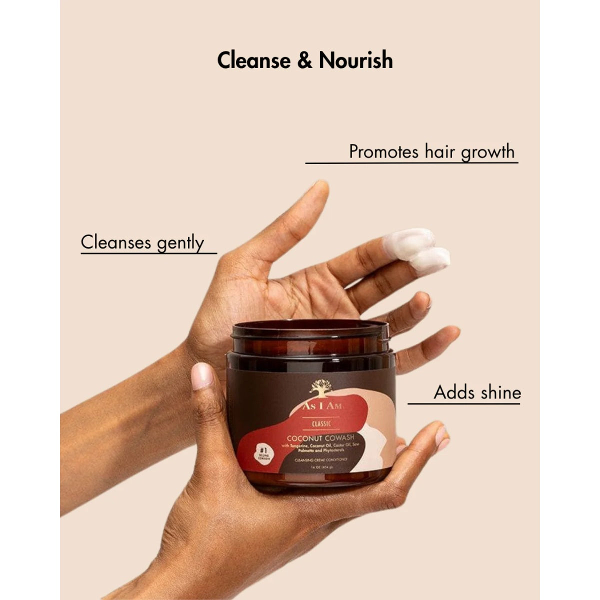 As I Am Classic Coconut Cowash 16oz