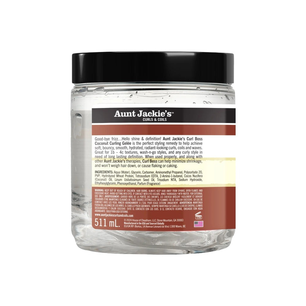 Crème de noix de coco Curl Boss Gelée de boucles à la noix de coco