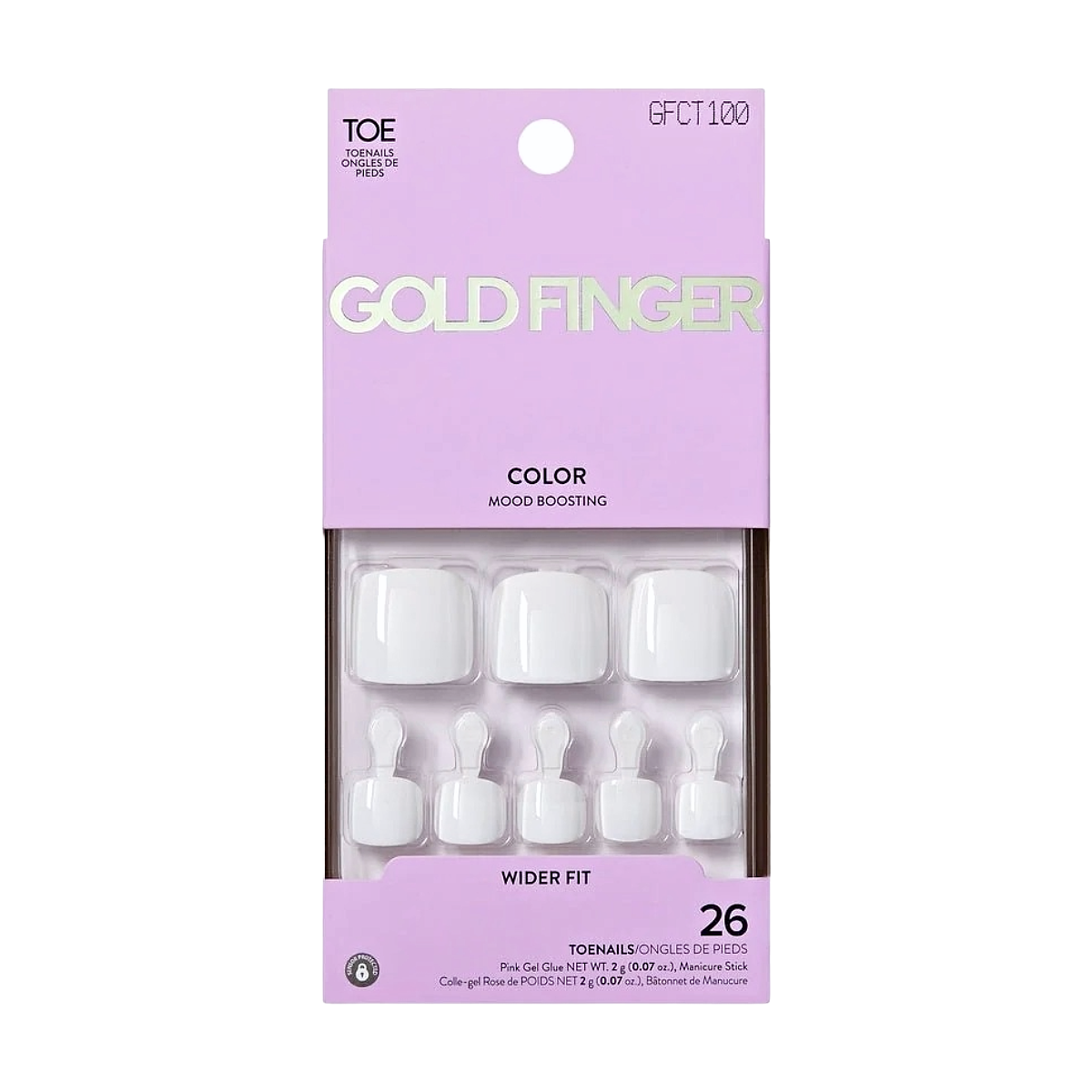 Color Wider Fit Toenails [Pristine] #CFCT100