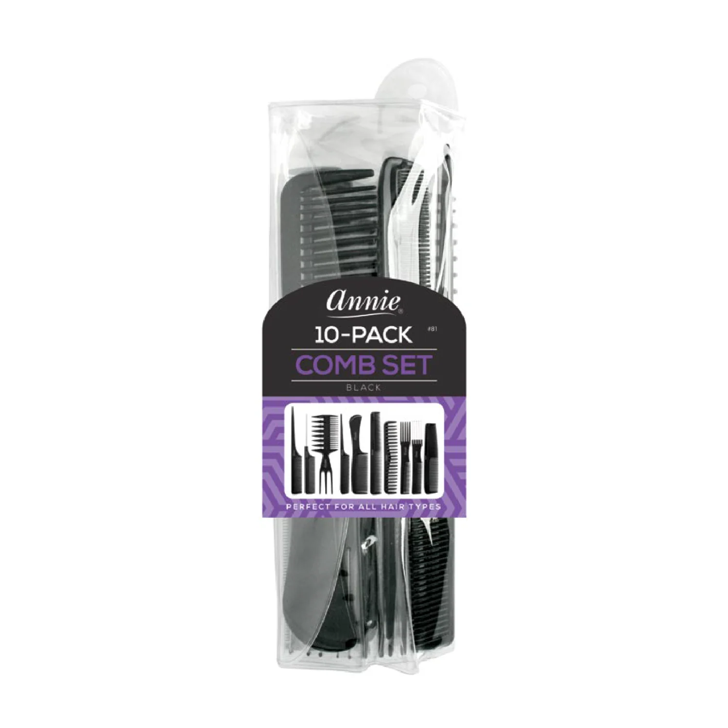 Comb Set 10pc [Black] #81