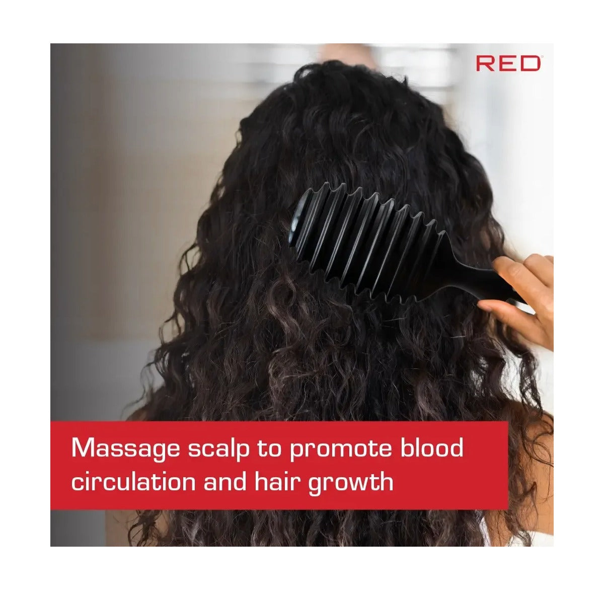 Brosse démêlante Curl &amp; Care RED #HH272 [Noir]