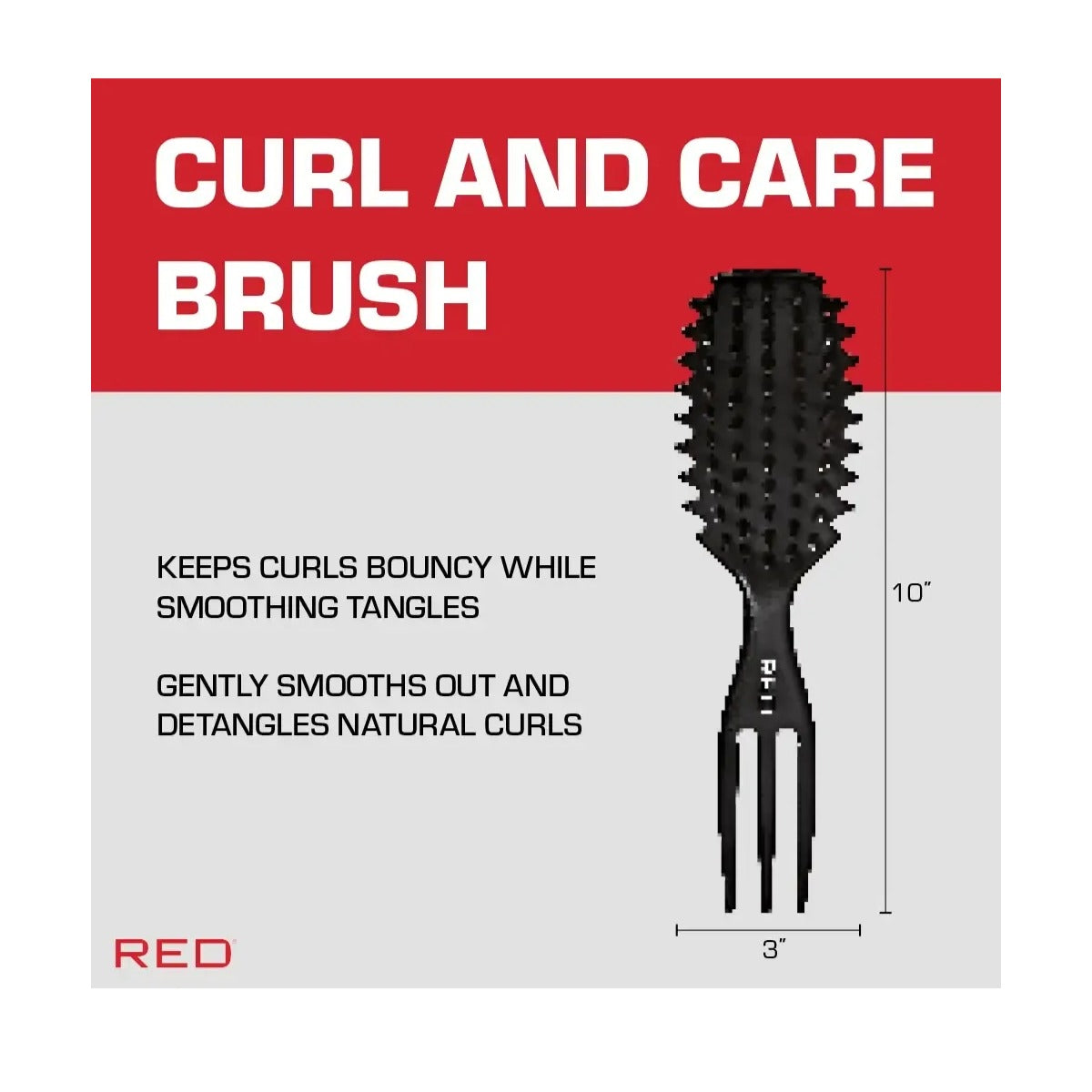 Brosse démêlante Curl &amp; Care RED #HH272 [Noir]