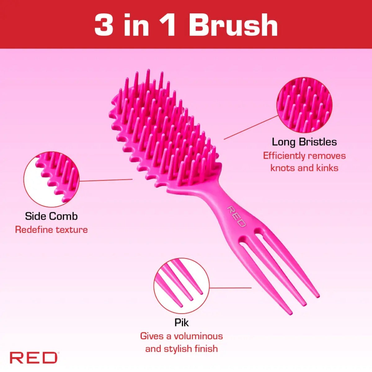 Curl & Care Brosse Démêlante [Rose] #HH273