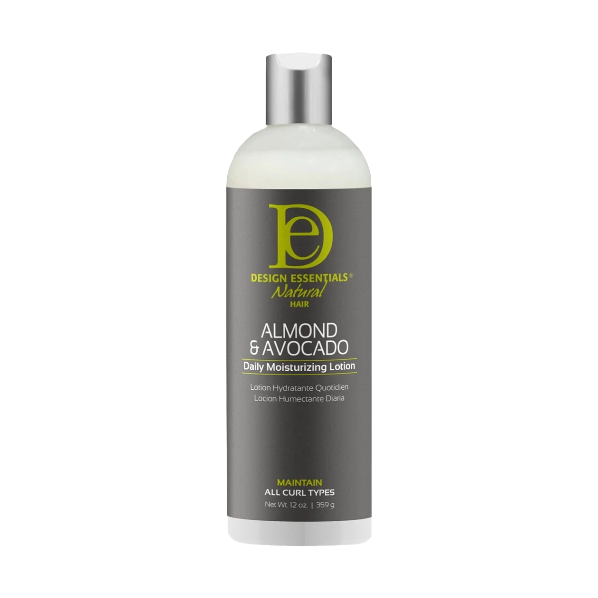 DESIGN ESSENTIALS Almond & Avocado Lotion Capillaire Hydratante 12oz