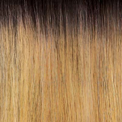 OUTRE lace front synthetic wig with smooth ombre brown to blonde hair strands