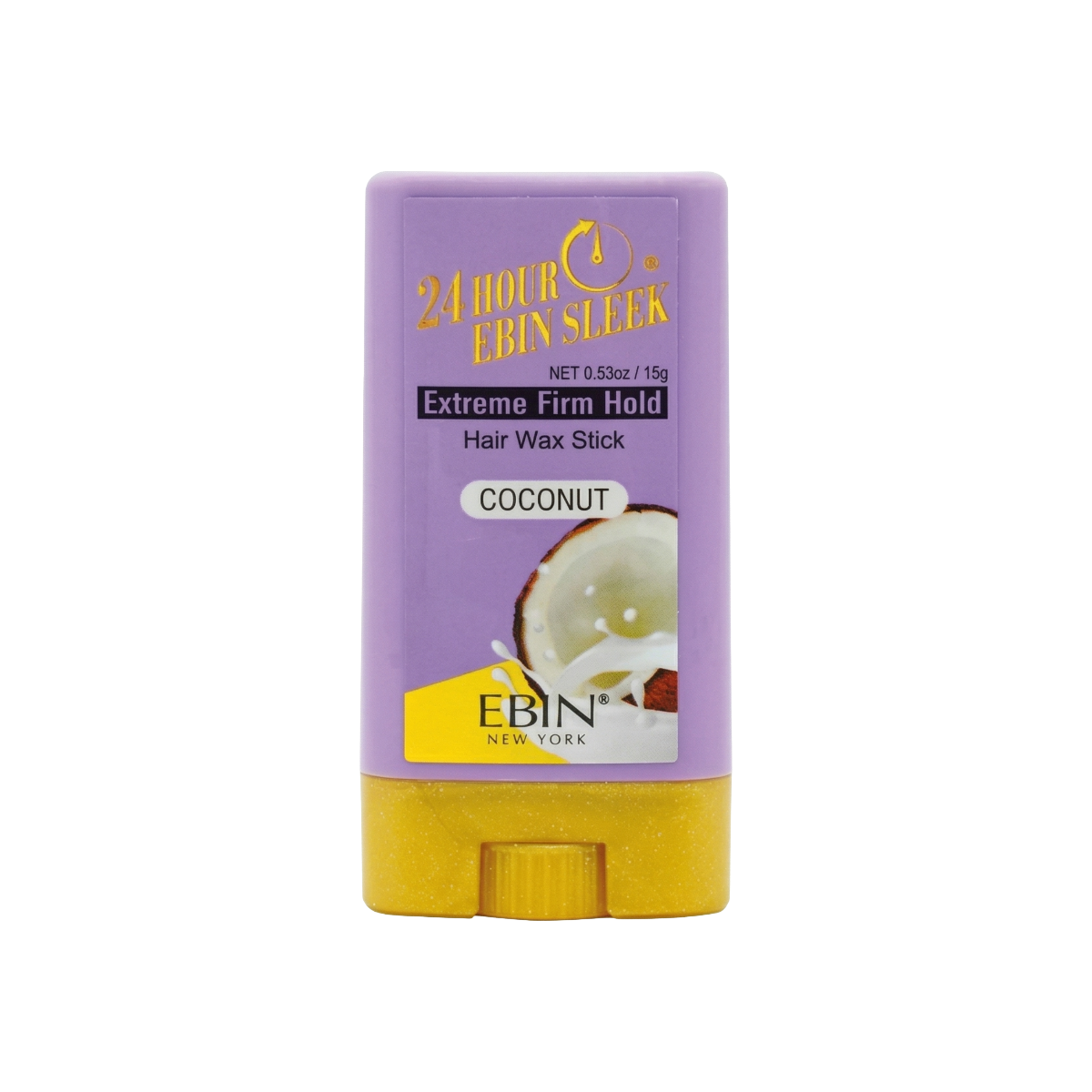 EBIN Cire à Cheveux Fixante pour Bordures 24 Heures Bâton [Coconut] 0,53 oz