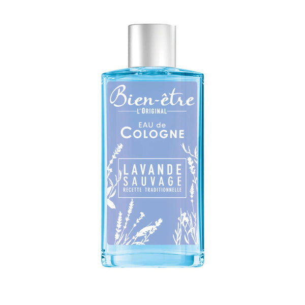 BIEN ETRE Lavande Sauvage Eau de Cologne blue glass bottle skin care lavender fragrance label