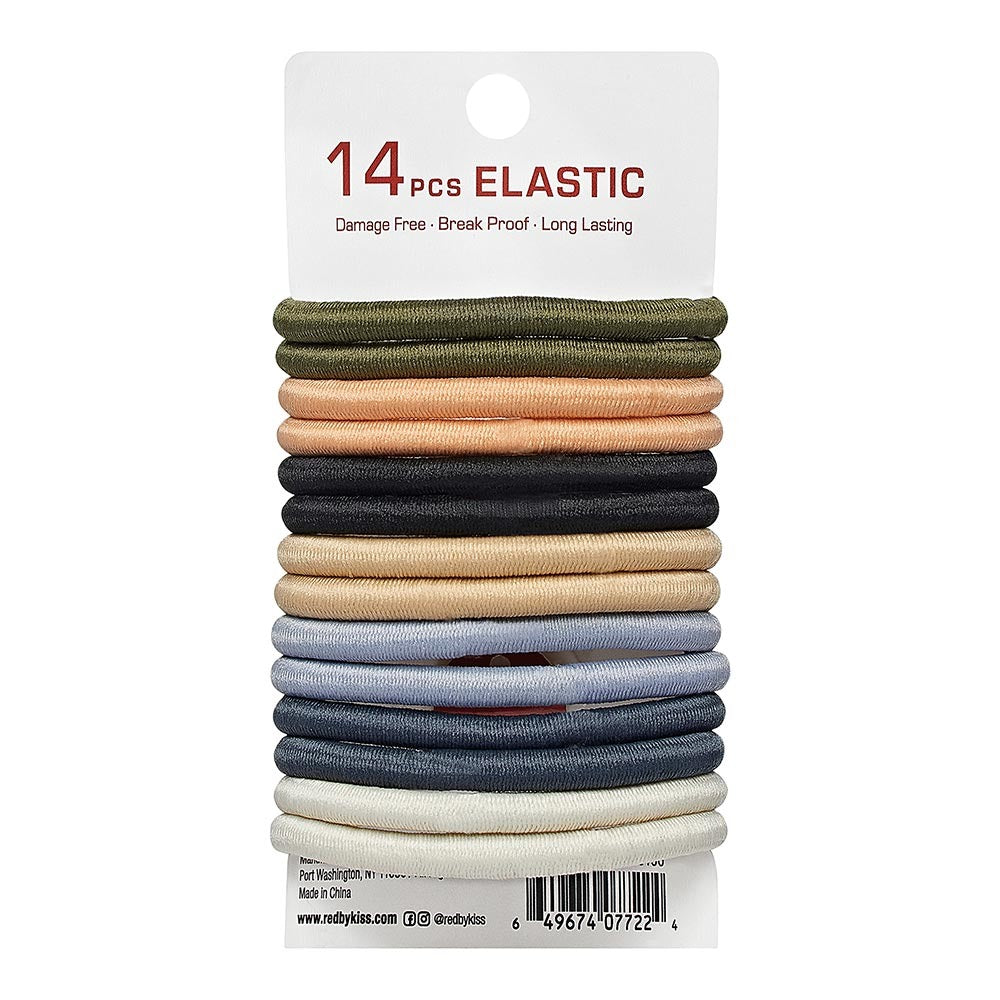 Elastic Hair Band 5mm 14pcs #Heb11 [Assorted Multi Color]