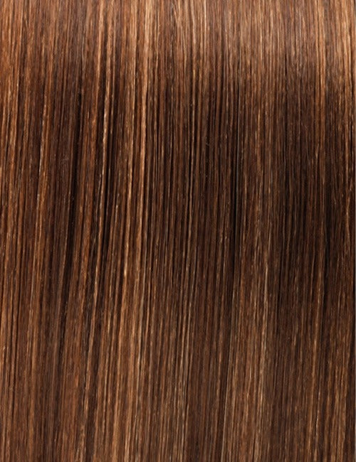 Close-up view of OUTRE hair showing smooth strands for beach wave ponytail extension