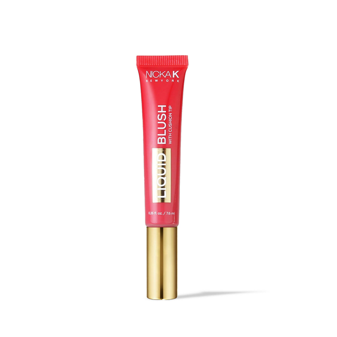 NICKA K liquid blush for dark skin in red squeeze tube with gold cap