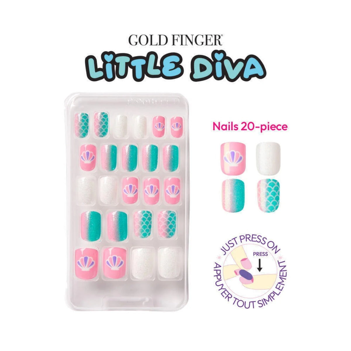 GOLD FINGER Little Diva Stick On Nails [Premiere] #BLL03
