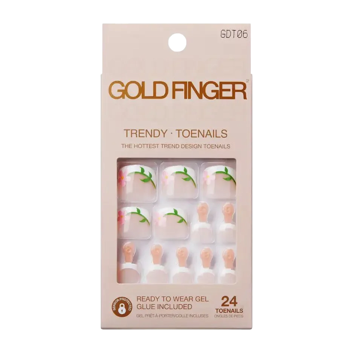GOLD FINGER Ongles D’orteils En Acrylique [The Vibe] #GDT06