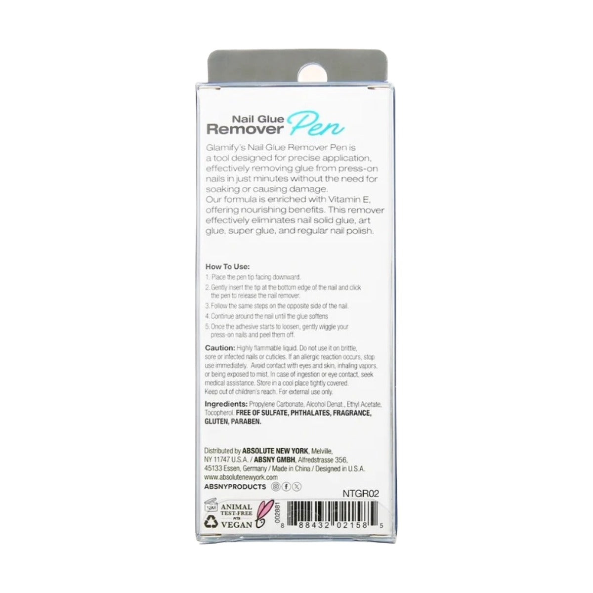 Glamify Stylo Dissolvant Pour Colle À Ongles #NTGR02