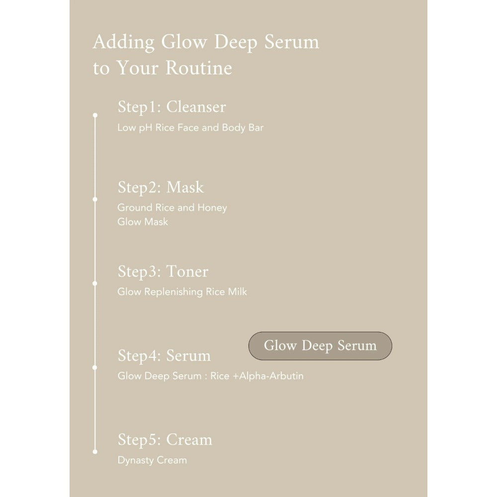 Glow Deep Seum: Rice + Alpha arbutin