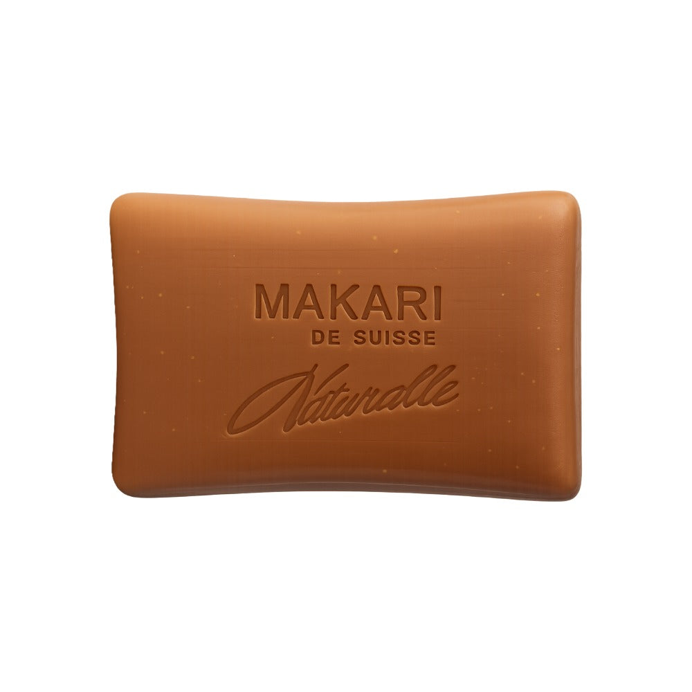 MAKARI de Suisse Naturalle brown rectangular bar soap glow rejuvenating complexion soap for radiant skin