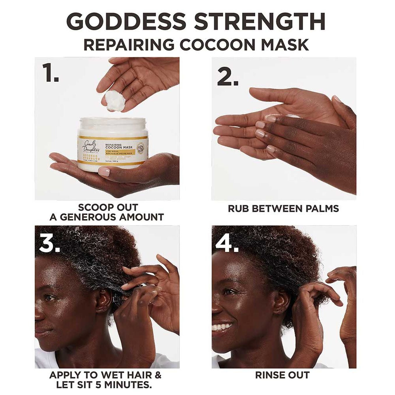 Masque capillaire hydratant Goddess Strength Cocoon