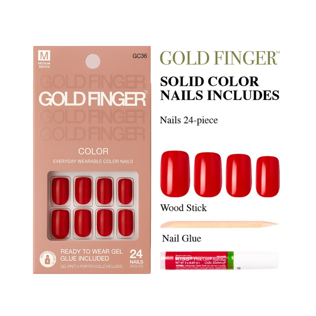 Gold Finger Color Nails [Holding U] #Gc36