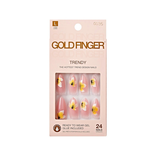 Ongles tendance Kiss Gold Finger #Gd35 [Live Forever]