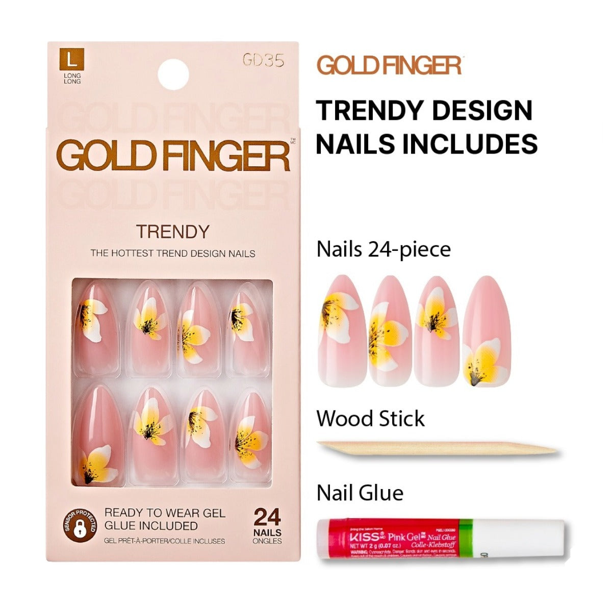 Ongles tendance Doigts d'Or [Vivre pour toujours] #GD35