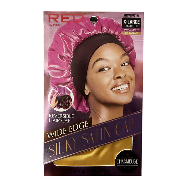 #HDWP01A Reversible Silky Satin Hair Cap [X Large] [Assorted Color]