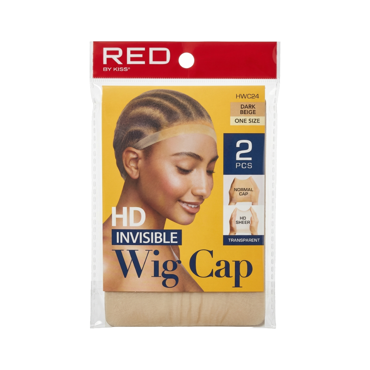 Bonnet de Perruque Invisible HD 2pcs [Beige Foncé] #HWC24