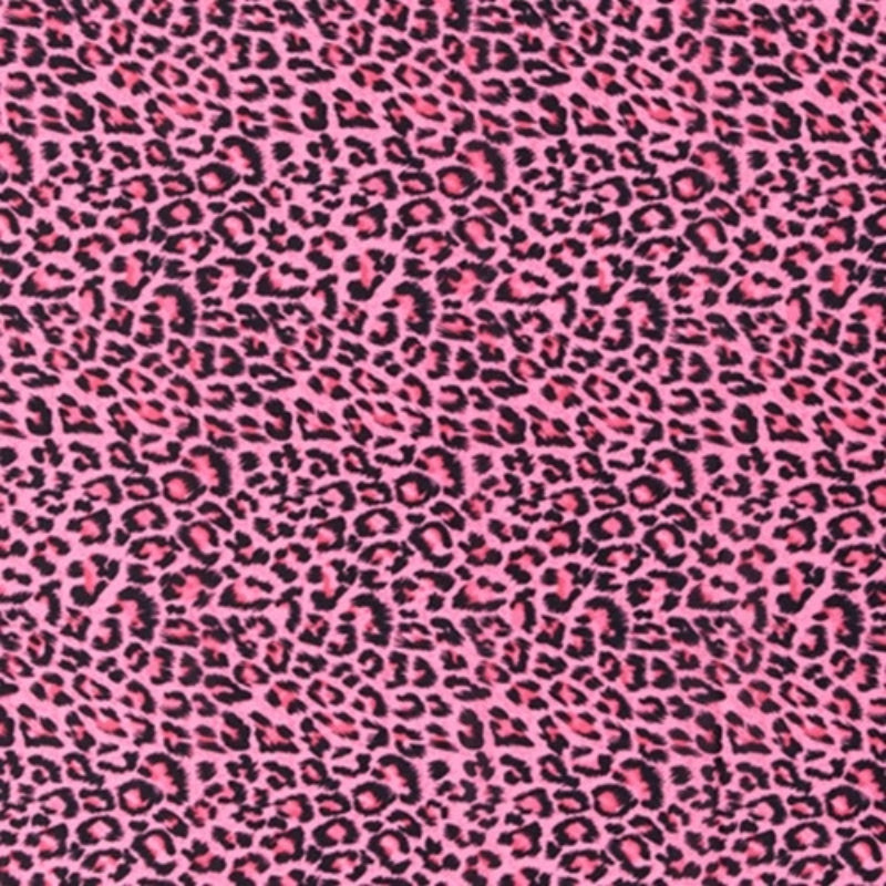 #HQ121 [Léopard rose] Écharpe en satin soyeux 60"x16"