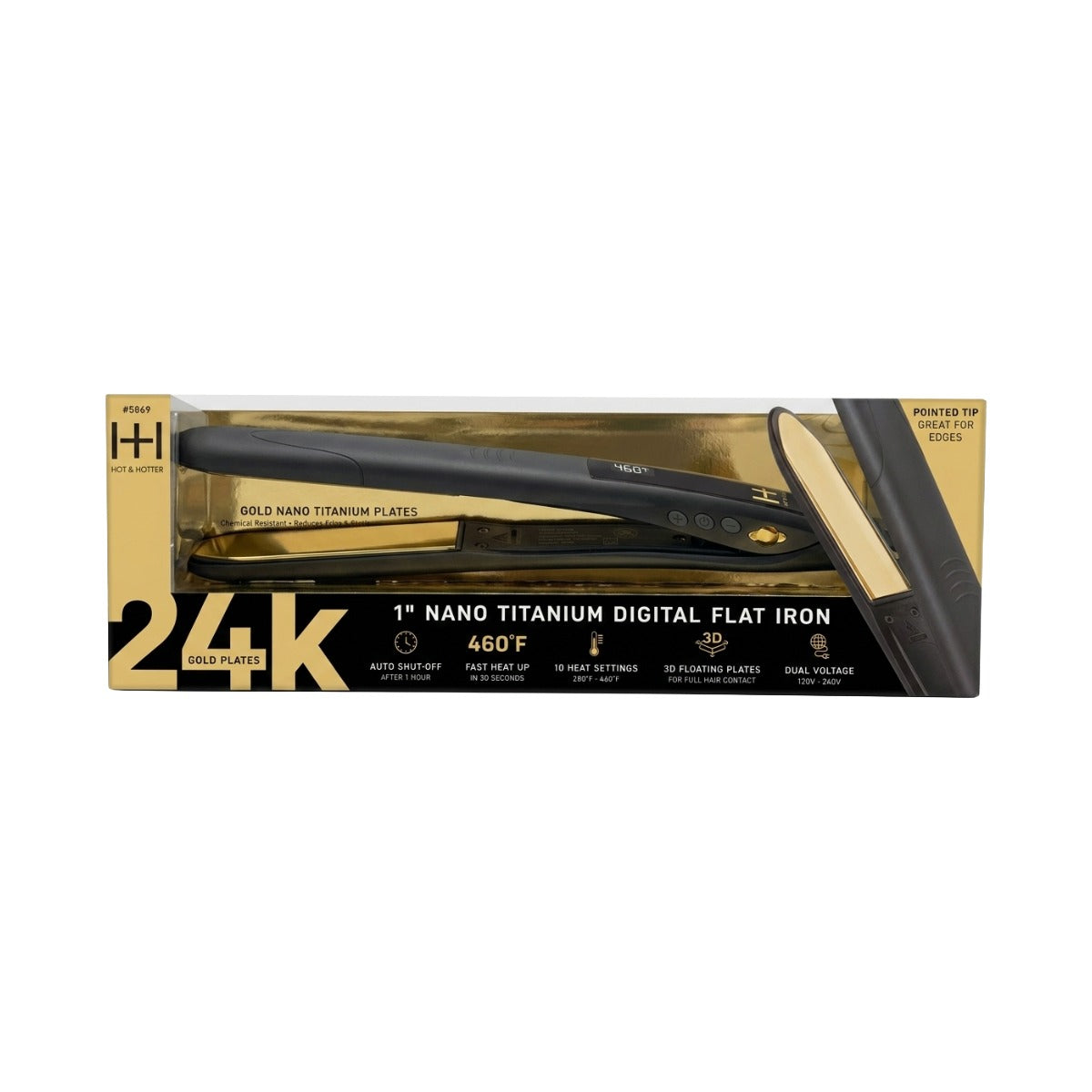 Lisseur numérique H&H Nano Titane 1” [Black] #5869