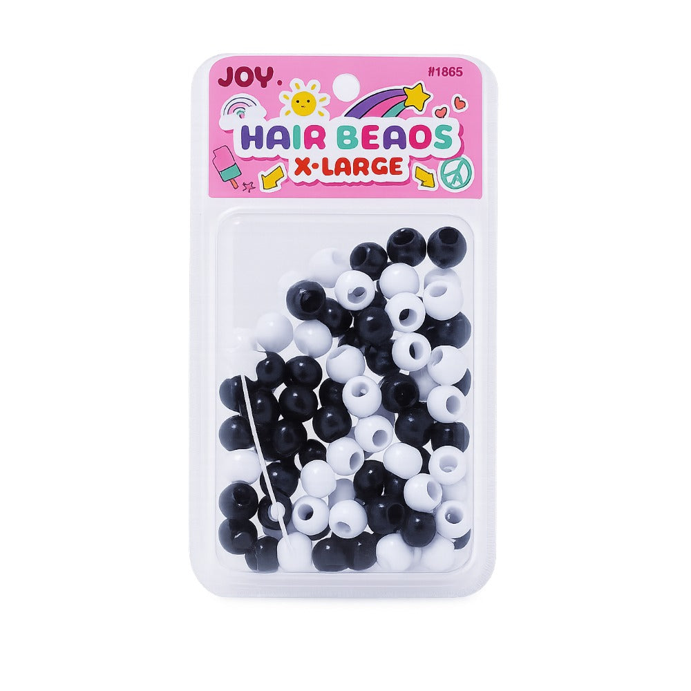 Hair Beads X-Large [Black & White] #01865